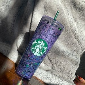 Purple Starbucks Snowglobe Tumbler